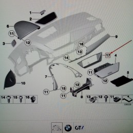 MASCHERINA COVER CRUSCOTTO COPERCHIO FINITURE CID BMW X1 E84 2.0D 2014 2991264