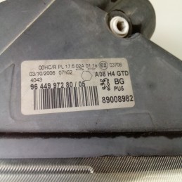 89008982 9644997280/05 FARO PROIETTORE GRUPPO OTTICO ANTERIORE SX PEUGEOT 1007 2004-11 VALEO 8PIN