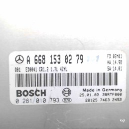 A6681530279 0281010793 Centralina motore Mercedes classe A 170 W168 CDI 1997-04 Bosch