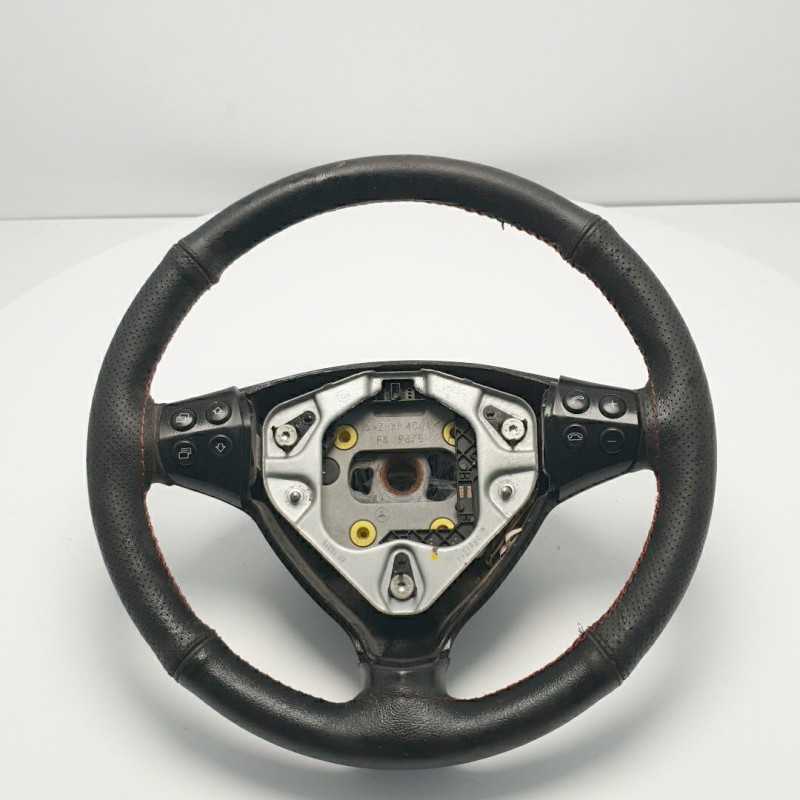 Volante sterzo con comandi multifunzioni A1694600503 Mercedes W169 classe A in pelle con cuciture rosse Volante sterzo con comandi multifunzioni A1694600503 Mercedes W169 classe A in pelle con cuciture rosse