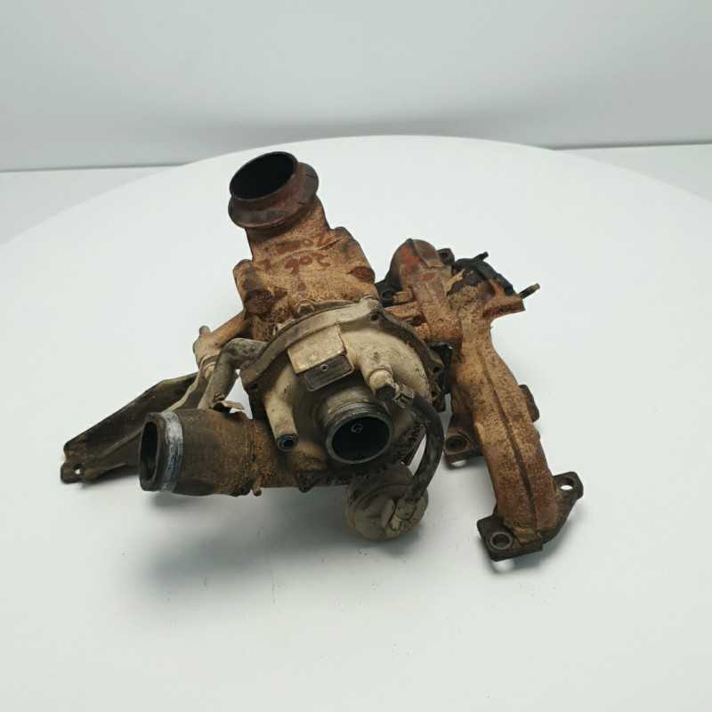 Turbo turbina turbocompressore 53041015096 Peugeot 206 2.0 hdi geometria fissa con collettore scarico Turbo turbina turbocompressore 53041015096 Peugeot 206 2.0 hdi geometria fissa con collettore scarico