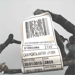 51893365 Cablaggio impianto elettrico portiera anteriore destra Fiat Panda III 312 319 DAL 2012