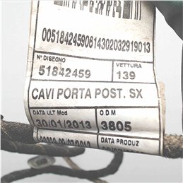 51842459 Cablaggio impianto elettrico portiera posteriore sinistra Fiat Panda Van III serie 312 319 dal 2012